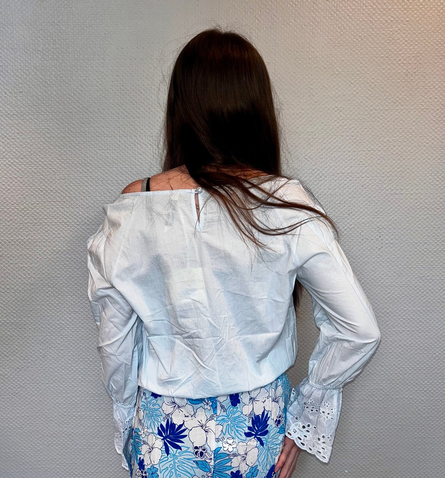 Blouse plissée bleue Léa