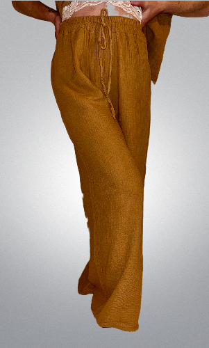 Pantalon Gaze de Coton Camel