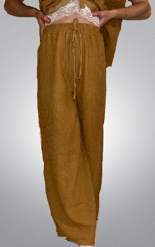 Pantalon Gaze de Coton Camel