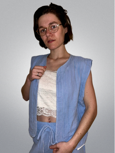 Gilet sans manches bleu