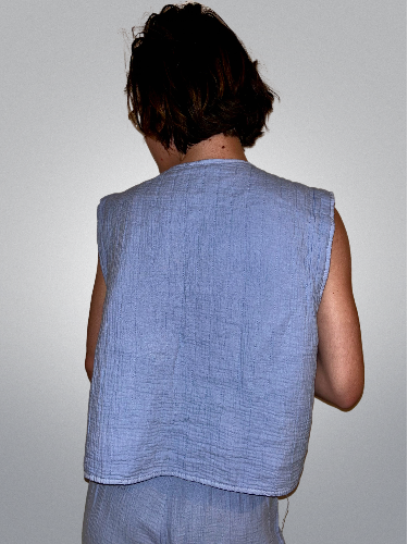 Gilet sans manches bleu