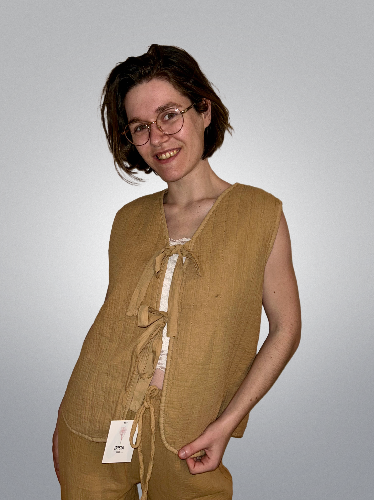 Gilet à noeud Camel